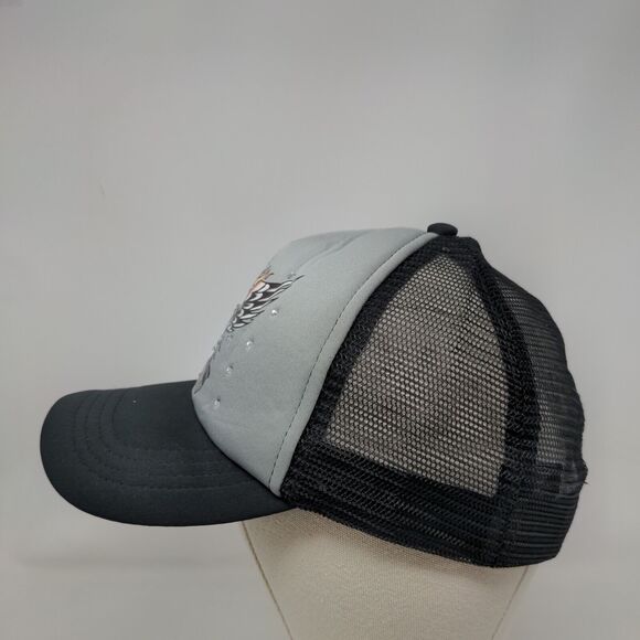 Empyre Fly High Skull Snapback Mesh Back Trucker Hat Multi One Size Bling - Picture 3 of 7